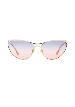 Chloe Geometrical Sunglasses in Gold & Blue - Blue. Size all.