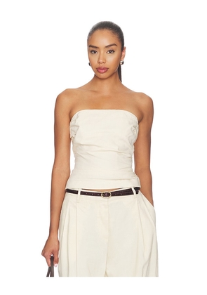 ANINE BING Tyla Top in Cream. Size L. Also in XS, S, M.