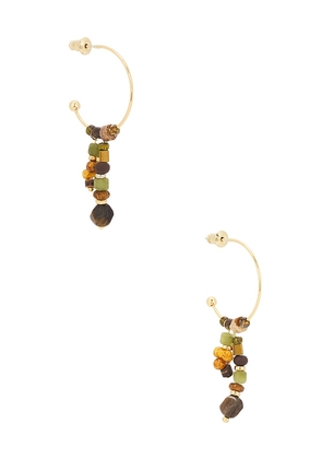 Casa Clara Daisy Drop Earrings in Beige.