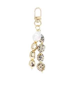 Casa Clara Rhodes Keychain in White.