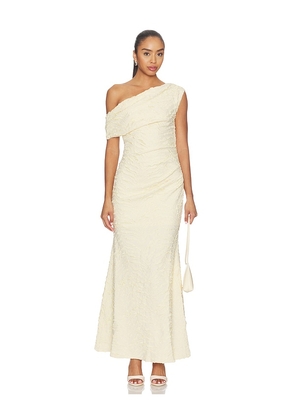 Curaae by Elliatt Fay One Shoulder Maxi Dress in White. Size L. Also in M, S, XL, XS.