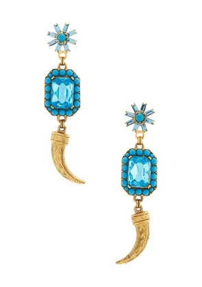Elizabeth Cole Petra Earrings in Blue.