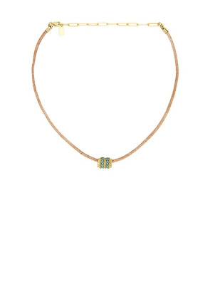 Elizabeth Cole Oriel Necklace in Teal.