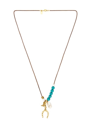 Elizabeth Cole Avery Necklace in Teal.