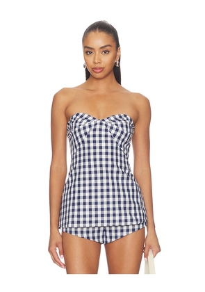 Amanda Uprichard Solinda Tunic in Navy. Size L. Also in XS, S, M, XL.