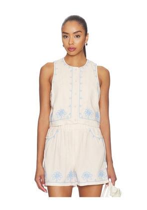 BLANKNYC Sleeveless Top in Cream. Size L. Also in XS, S, M.