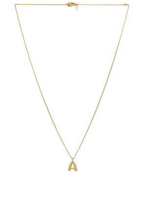 Jenny Bird Monogram Pendant Necklace in Metallic Gold. Size B. Also in A, C, D, E, F, G, H, I, J, K, L, M, N, P, R, S, T, V.