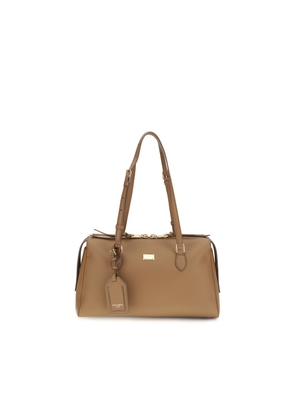 Dolce & Gabbana Beige Calf Leather Bos Taurus Shoulder Bag