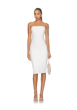 Herve Leger The Cassidy Dress in White. Size L. Also in M, XS.