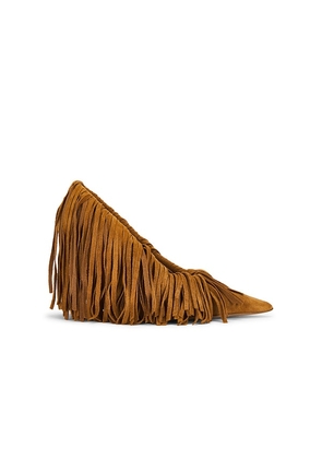 GIA BORGHINI Amelia Fringe Heel in Tan. Size 36. Also in 37, 38.