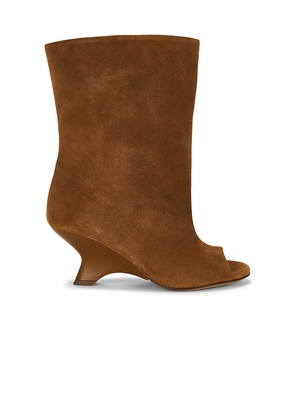 GIA BORGHINI Gia Heeled Open Toe Boot in Cognac. Size 36. Also in 37, 38, 39.