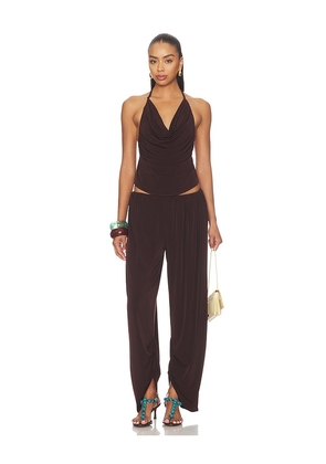 Lovers and Friends Lupa Jumpsuit in Brown. Size L. Also in XS, XXS, S, M, XL.