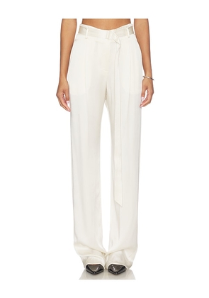 Lapointe High Waisted Belted Pant in White. Size 0. Also in 2.