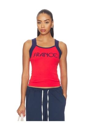 Made Some Sportswear France Tank Top in Red. Size L. Also in XS, S, M, XL.