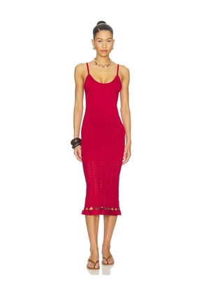 PEIXOTO Nora Knit Dress in Red. Size L. Also in M, S, XS.