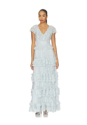 Sea Sharleen Lace Vneck Dress in Blue. Size 0. Also in 00, 10, 12, 2, 4, 6, 8.