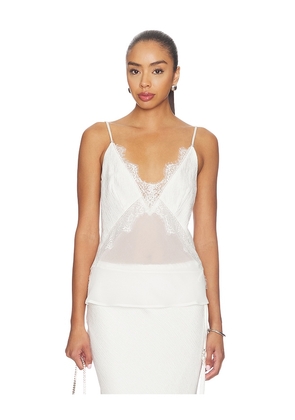 Sabina Musayev Florence Top in White. Size L. Also in M, S, XL, XS.