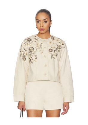 Veronica Beard Emeren Jacket in Ivory. Size L. Also in XS, S, M.
