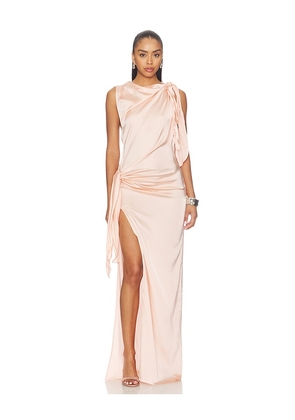 Vaillant Opera Maxi Dress in Peach. Size 34/XS. Also in 36/S, 38/M, 40/L.