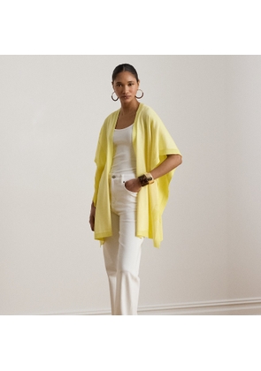 Belting-Motif Jacquard Ruana