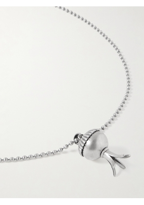 Peyote Bird - Squash Blossom Sterling Silver Necklace - Men - Silver