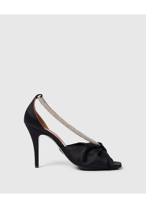 Stella McCartney - Knotted Satin Sandals, , Size: 38