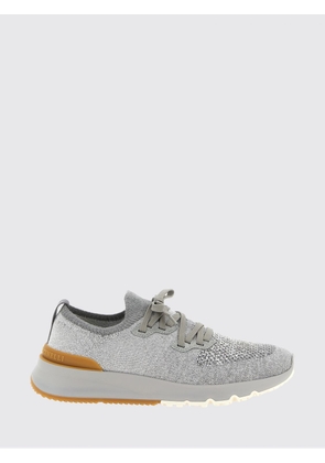 BRUNELLO CUCINELLI Crochet Cotton Knit Sneakers