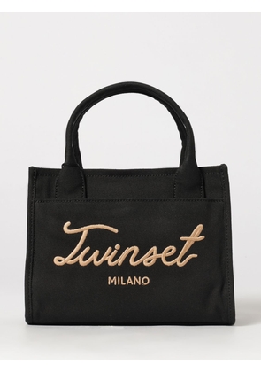Twinset Cow Print Cotton Canvas Bag