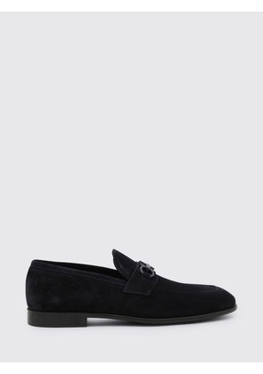FERRAGAMO Gancini Embossed Suede Loafers