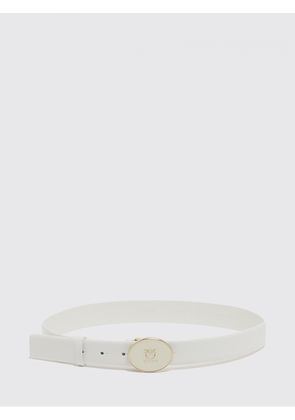PINKO Leather Belt with Logo Buckle