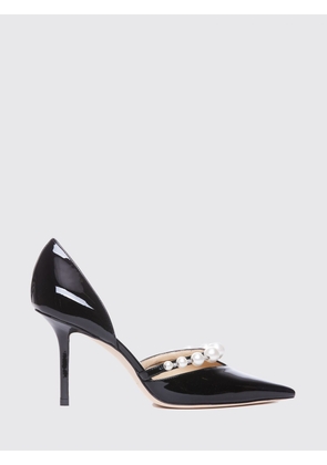 JIMMY CHOO Aurelie Patent Leather Pumps with Synthetic Pearls