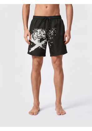 Plein Sport Boxer Swim Trunks with Logo