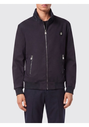 BILLIONAIRE Cotton Bomber Jacket with Python Leather Inserts