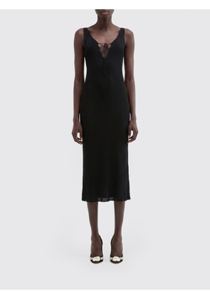 MACCAPANI Tie Up Midi Dress in Cotton Jersey