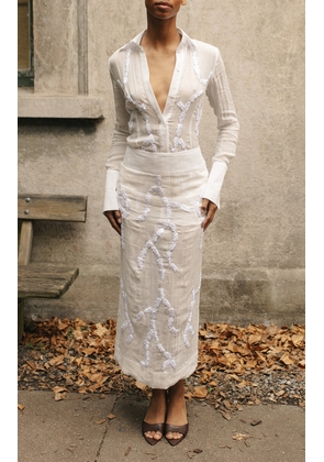 TG Botanical Embellished Sheer Ornament Skirt - Moda Operandi