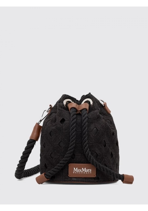 MAX MARA Logo Cotton-Blend Bucket Bag with Braided Shoulder Strap