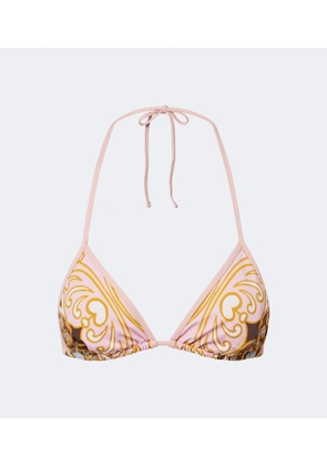 La DoubleJ Printed bikini top