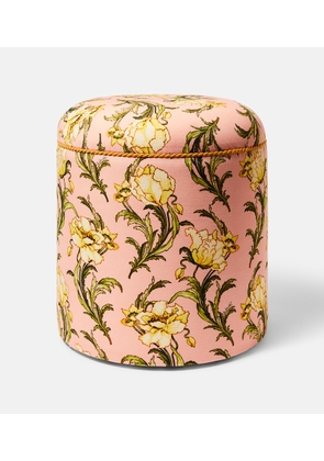 La DoubleJ Baba' floral canvas pouf