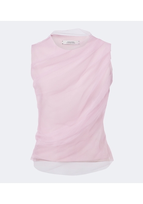 Dorothee Schumacher Layered draped jersey and tulle top