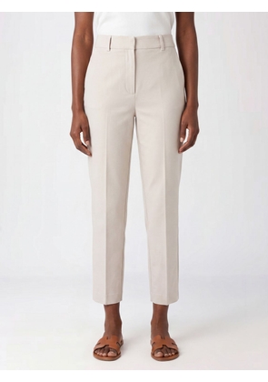 CIRCOLO 1901 Mid-Rise Slim Fit Cropped Trousers in Stretch Cotton Fabric