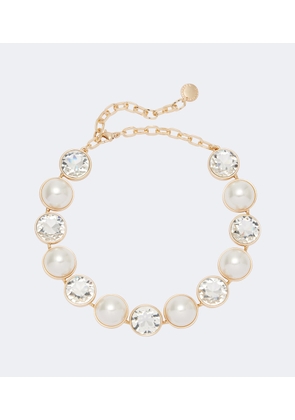Carolina Herrera Crystal and faux pearl necklace