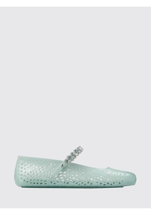 JIMMY CHOO The Jelly Mary Jane Flats in Perforated PVC with Crystals