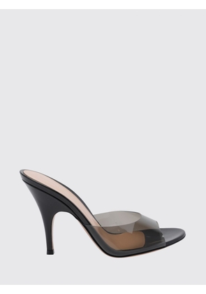 GIANVITO ROSSI Sofia PVC and Smooth Leather Mule Sandals with High Heel