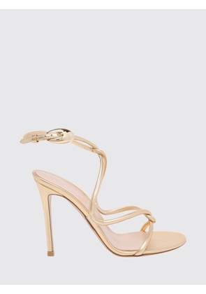 GIANVITO ROSSI Jungle Mamba Laminated Nappa Sandals with Stiletto Heel