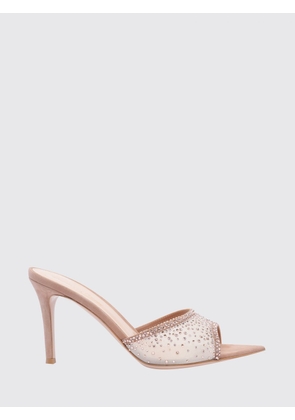 GIANVITO ROSSI Rania Crystal-Embellished Mesh Mule Sandals with High Heel