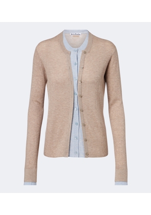 Acne Studios Layered silk and wool cardigan