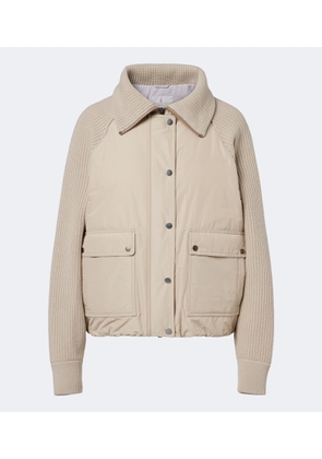 Brunello Cucinelli Wool, cashmere, and silk down jacket