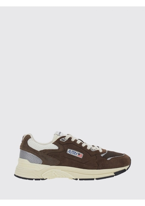 AUTRY Hyperway Low-Top Trainers in Leather and Mesh with Bicolour Design and Padded Ankle