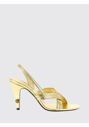 VERSACE Gianni Laminated Nappa Leather Slingback Sandals with Medusa Logo