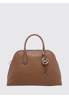Michael Kors Freddie Leather Handbag with MK Monogram and Logo Charm